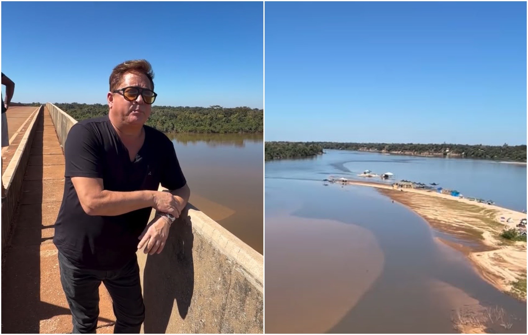 Leonardo mostra praias de água doce no Rio Araguaia em Goiás; veja vídeo
