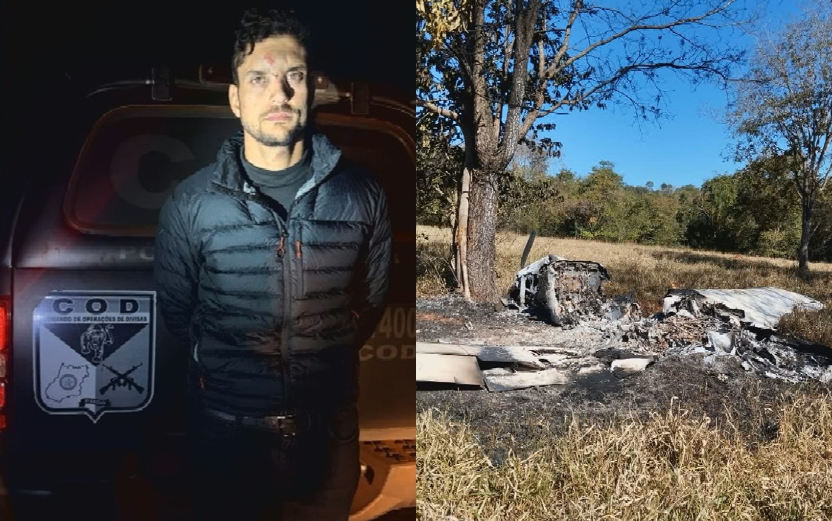 Pouso de emergência e incêndio para apagar provas: Veja o que se sabe sobre piloto que estava com avião carregado de cocaína
